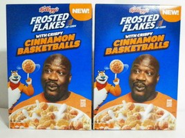 Lot of 2 Shaq Frosted Flakes Crispy Cinnamon Basketballs 10.2 oz Box Kellogg's - $34.88