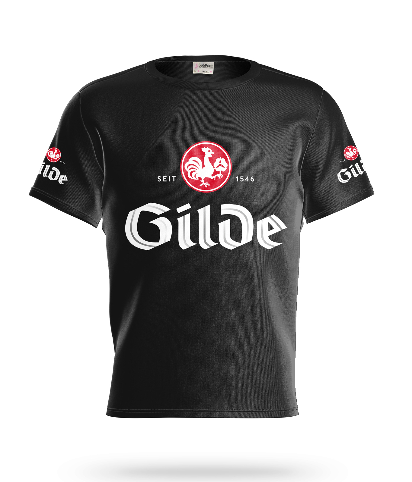 Gilde   Beer Logo Black Short Sleeve  T-Shirt Gift New Fashion