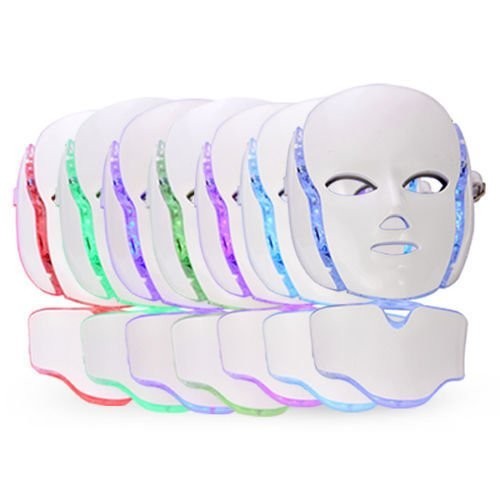 LED Photon Therapy Mask and Neck with 7 Color Light Treatment | Face Beauty Skin