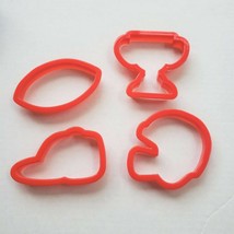 Lot of 4 Wilton Sports Cookie Cutters Football Baseball Trophy Plastic - $7.12