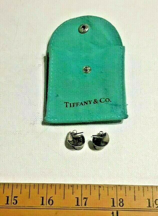 Primary image for VINTAGE CONTEMPORARY JEWELRY TIFFANY STERLING SILVER OPEN STUD EARRINGS