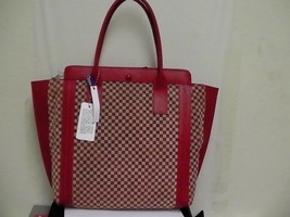 Womens handbag Albeta di canio tote red color genuine leather - $114.56
