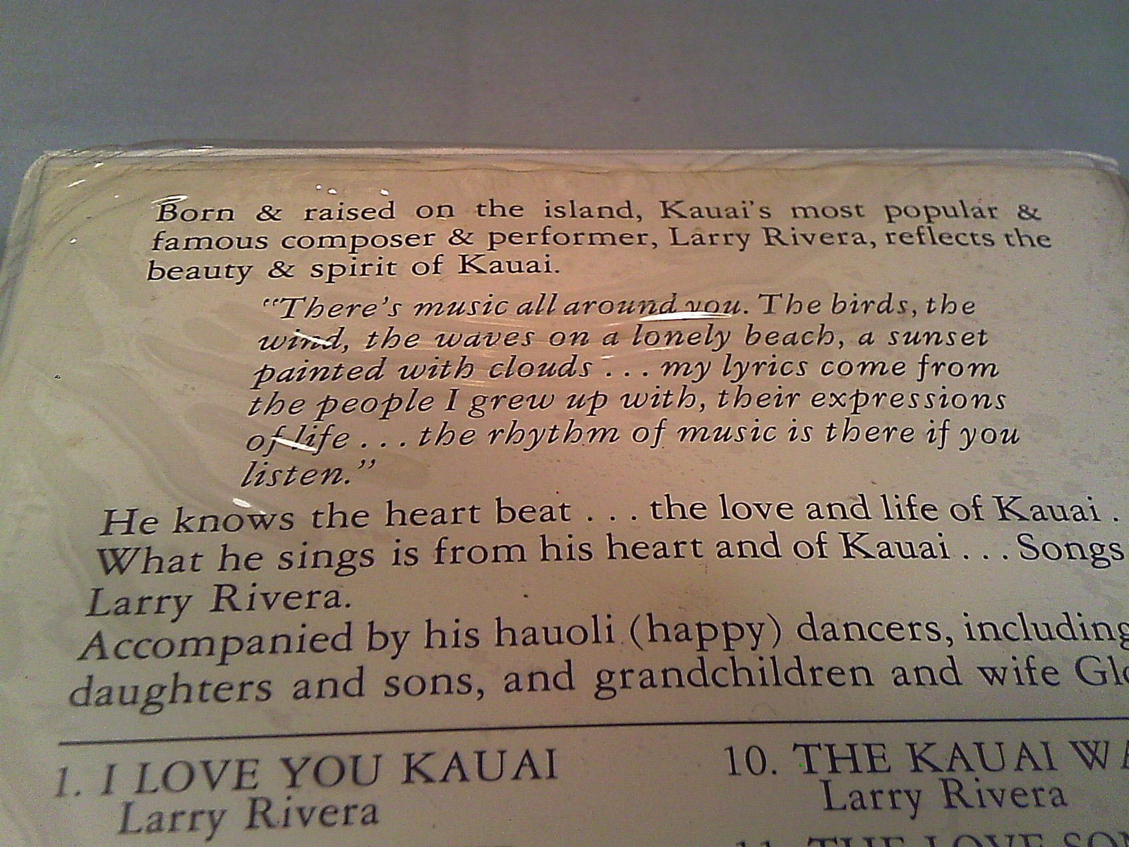 [i18] VHS TAPE "I Love You Kauai" Songs of LARRY RIVERA 1984 VHS Tapes