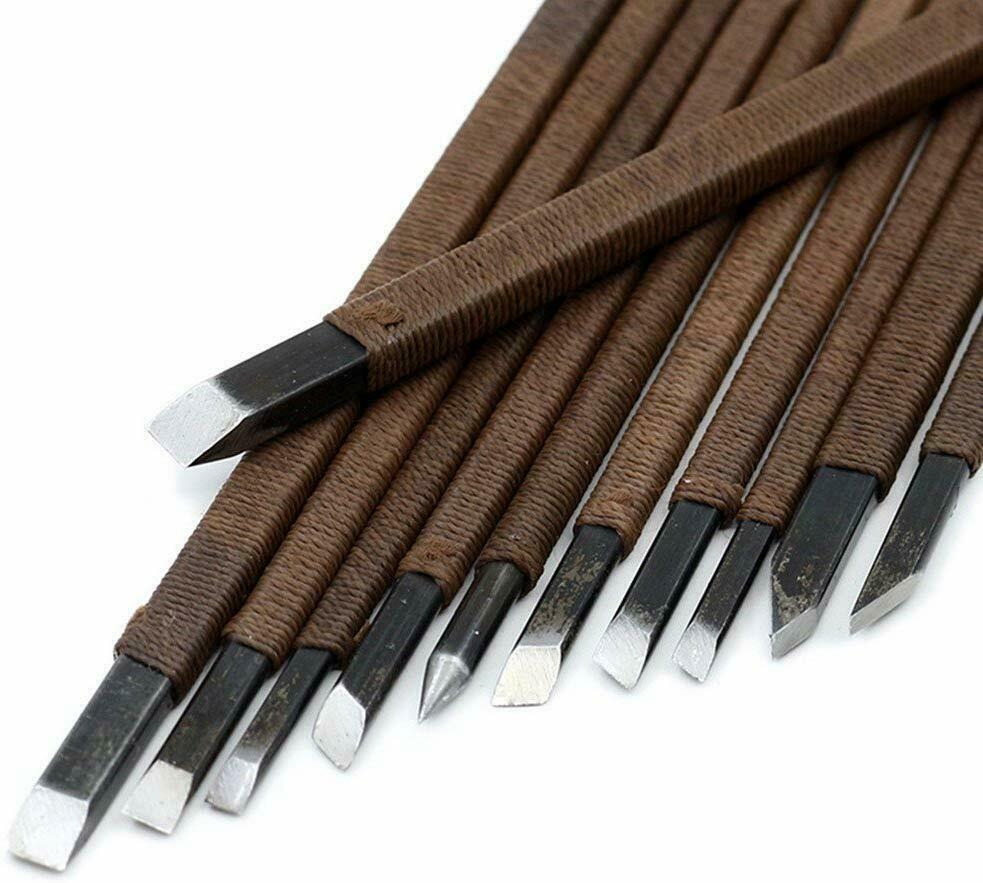 Set of 11 Stone Engraving Chisels - Stone Carving Tools & Sets