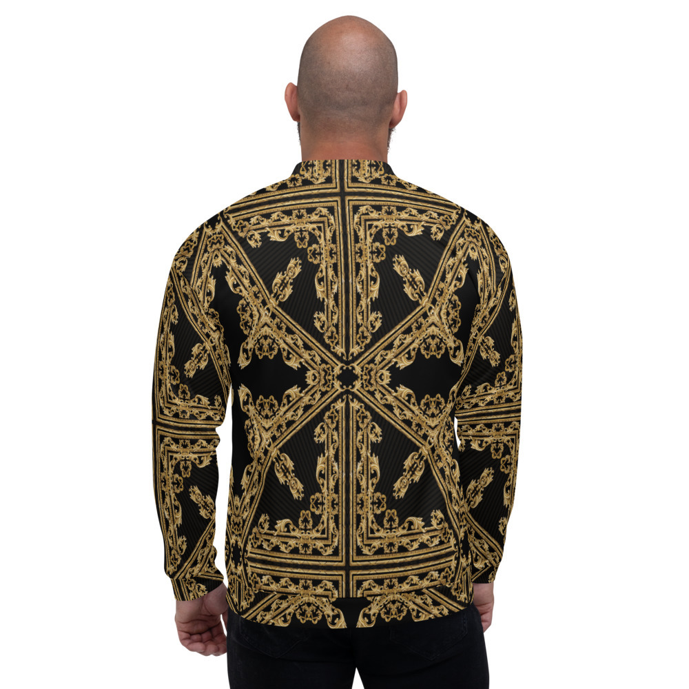 bomber jacket and sweater