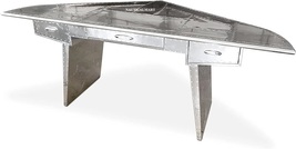 Aviator Executive Fighter Jet Wing Desk - Polished Aluminum (60 Inches) image 2