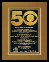 2018 Super Bowl 50 on CBS Framed 11x14 ORIGINAL Vintage Advertisement