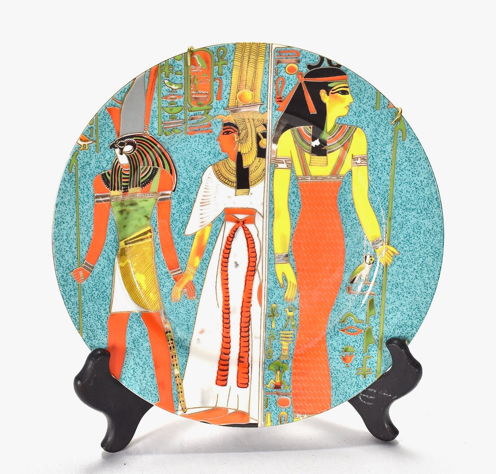 Vintage Fine Royal Porcelain Sculpture Plate Ancient Egyptian Horus ...