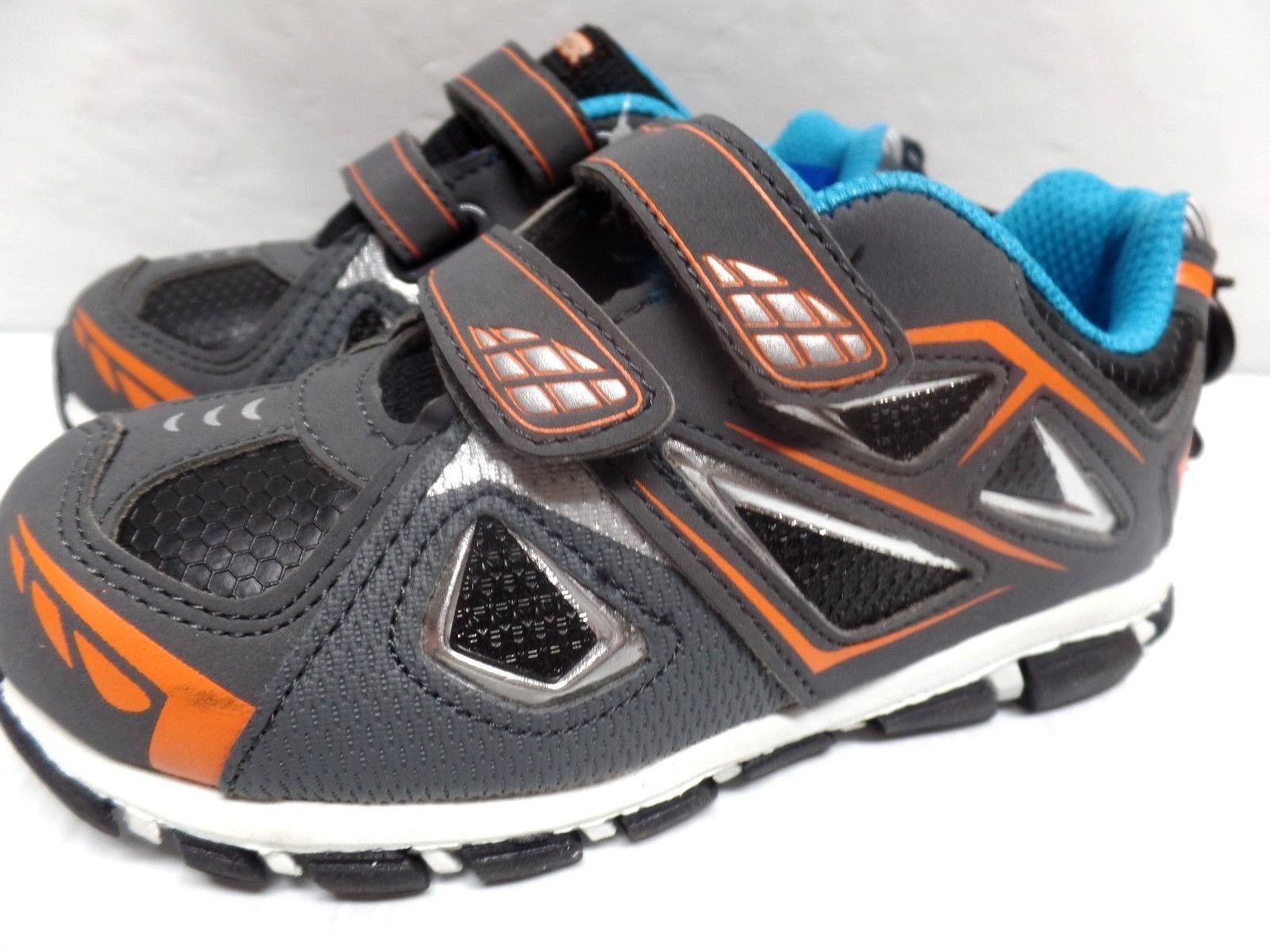 STARTER Toddler Boys Size 7, 10, 11 GRAY/Orange Premium Athletic Shoes Baby Shoes