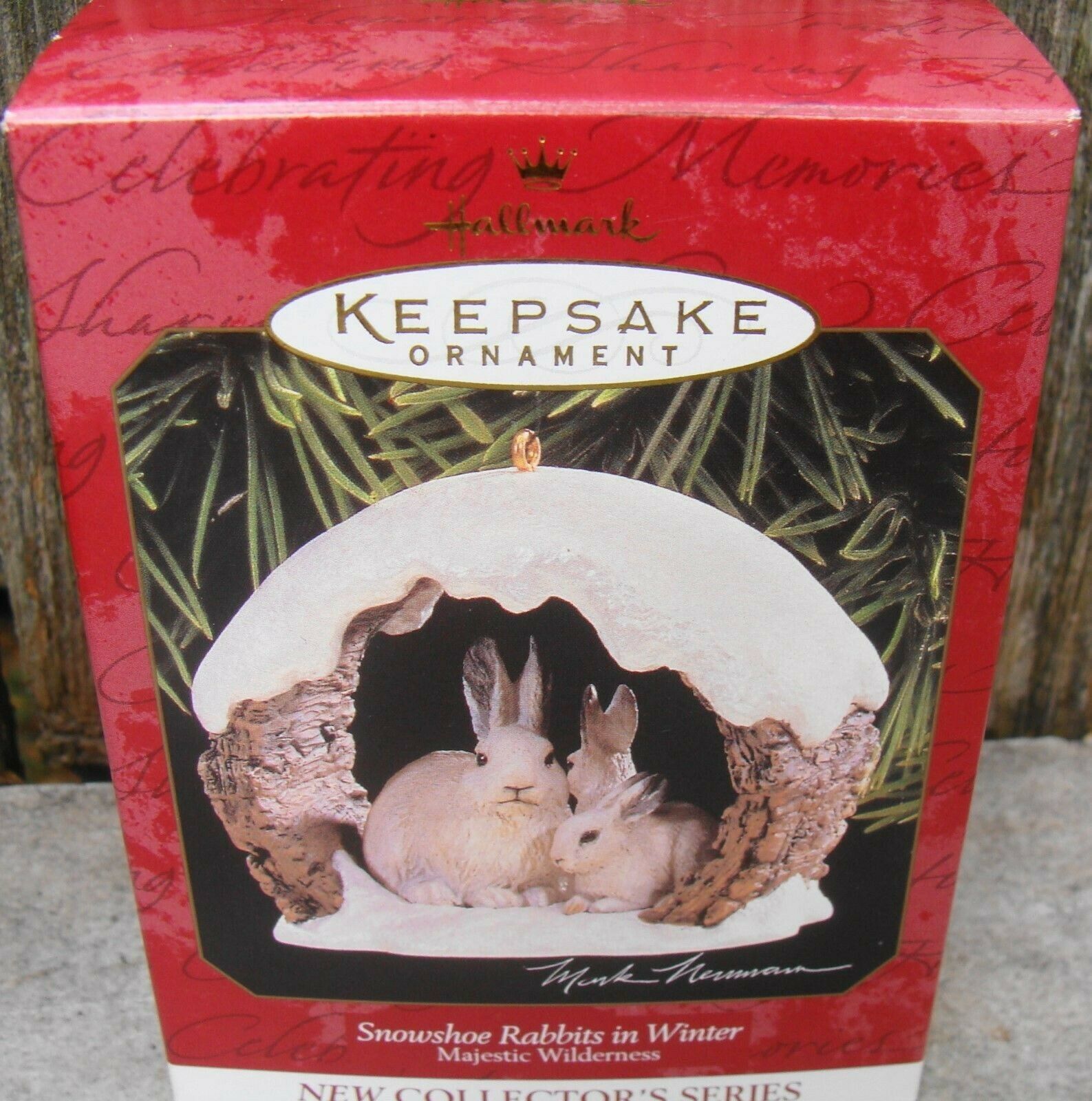 Primary image for Hallmark Keepsake Christmas Ornament Snowshoe Rabbits in Winter Mark Newman 1997