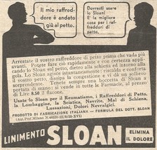 Y3225 Liniment Sloan - Eliminate The Pain - Advertising Of 1939 - Old Ad... - $4.41