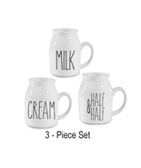 Tiered Tray Milk Jug 3-Pack - 10 Ounce Ceramic Milk Jugs - Farmhouse Dec... - $40.99