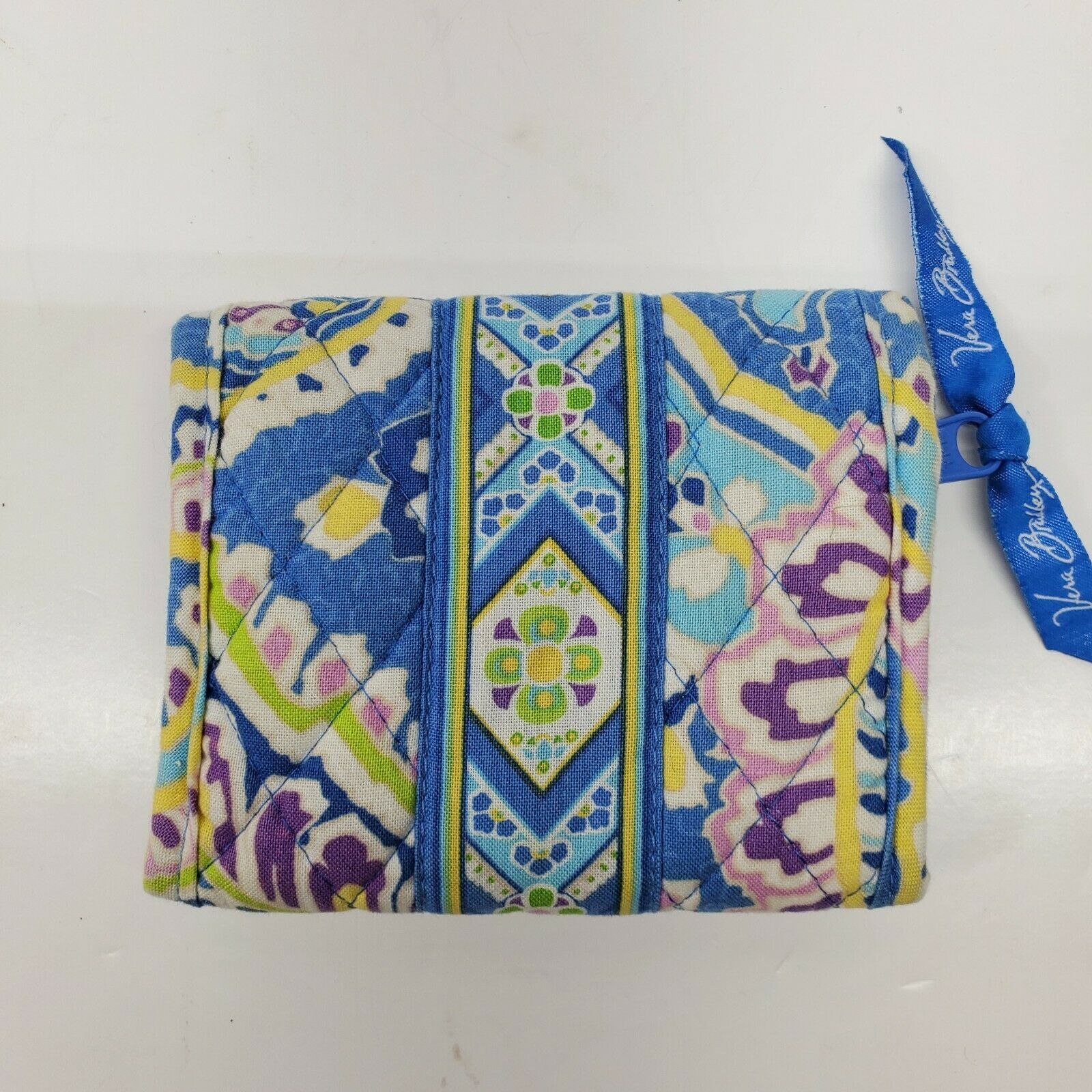 Vera Bradley Blue Paisley Trifold Wallet Small Cotton - Women's Bags ...