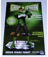 Green Lantern Hal Jordan DC Direct statue 17 by 11 DC Comics promo poste... - $40.00