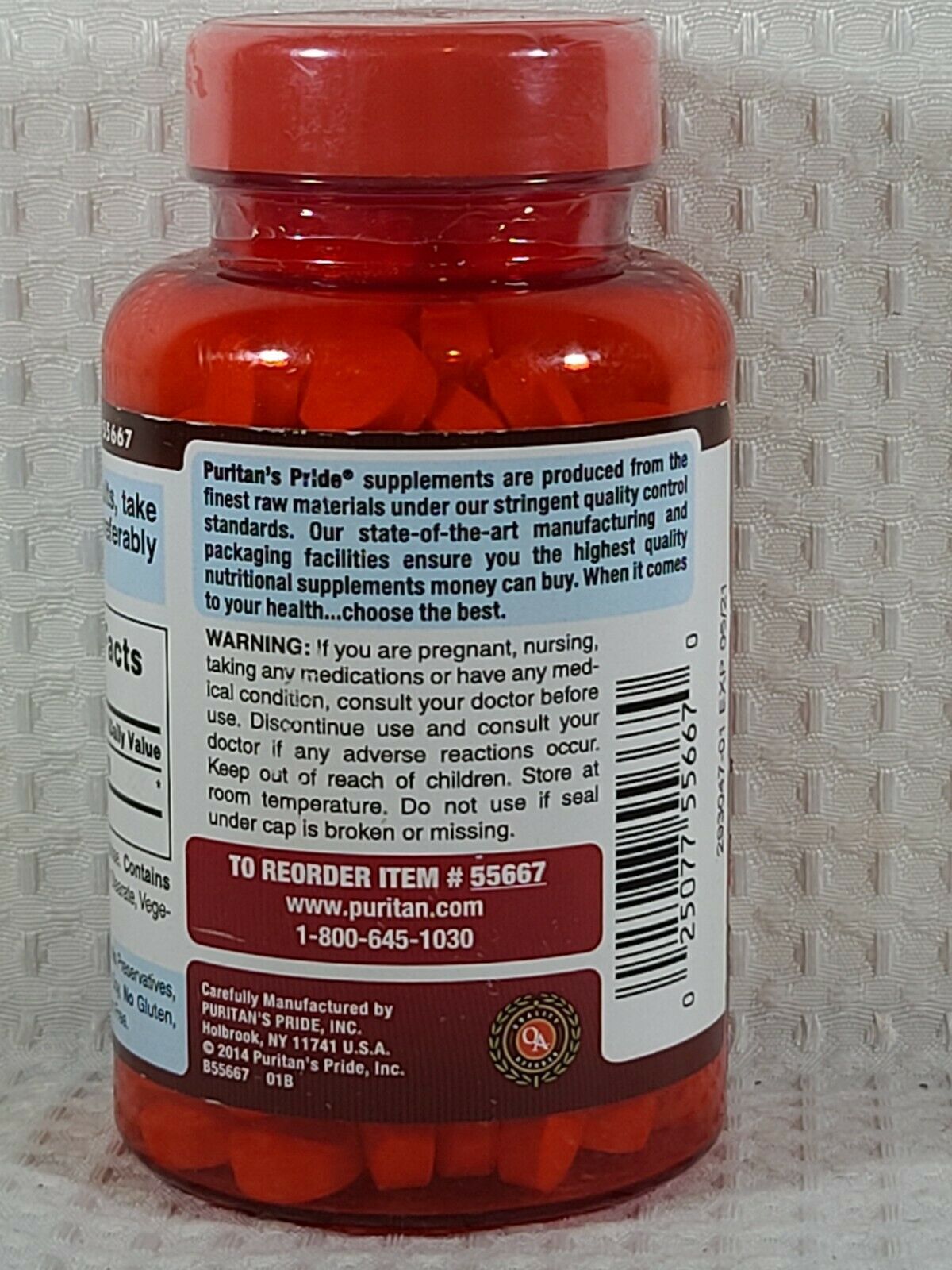 Puritan's Pride Apple Cider Vinegar 600mg 200ct Tablets ***FREE S/H
