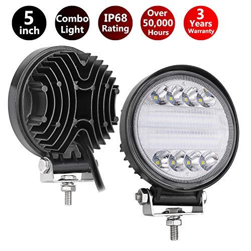 LED Pods, Moso LED 5 inch Round LED Light Pod Off Road Light Bar LED ...