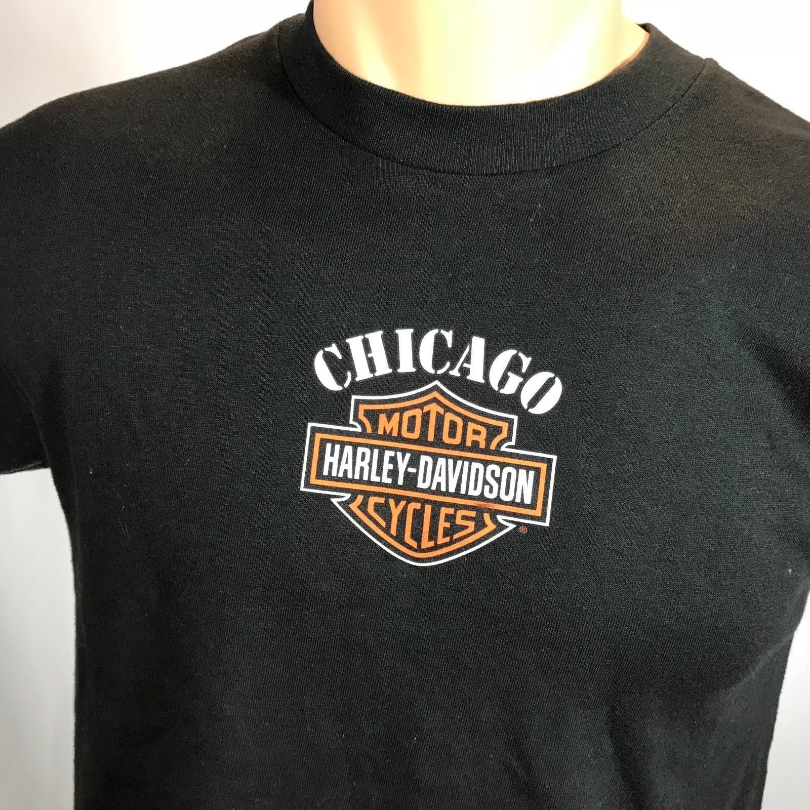Harley Davidson Shirt Chicago Size L Womens 14 16 T Shirts 