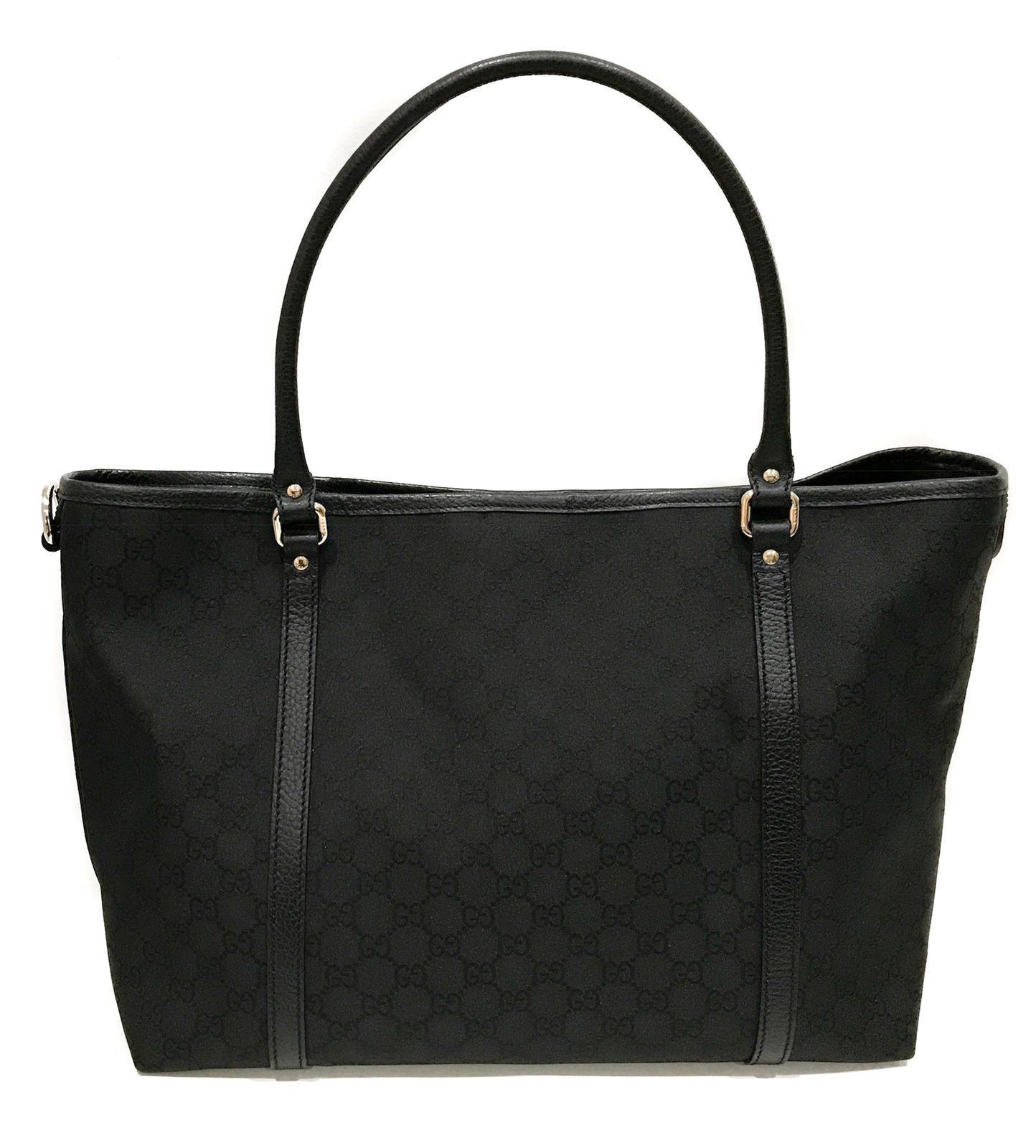 NWT GUCCI 265695 GG Guccissima Nylon Tote Bag, Black - Handbags & Purses