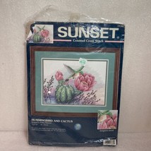Sunset Counted Cross Stitch Kit 13680 Hummingbird And Cactus Kathy Morrow 2000 - $64.34