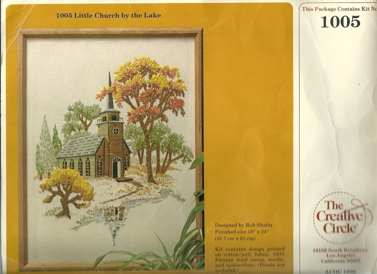 Embroidery Kit Creative Circle 1005 Little Church By The Lake Autumn Colors New - $9.99