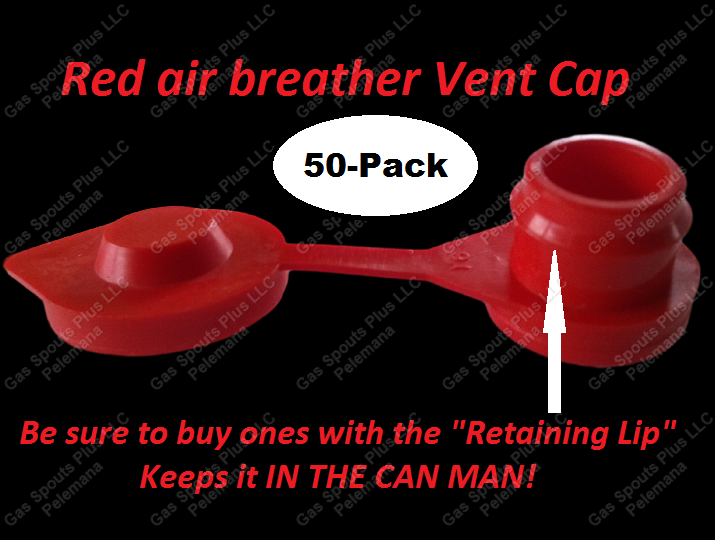 50 Pack Gas Can Red Vent Caps Air Breather Fix Your Can Glug Wedco Blitz Scepter Dispensers