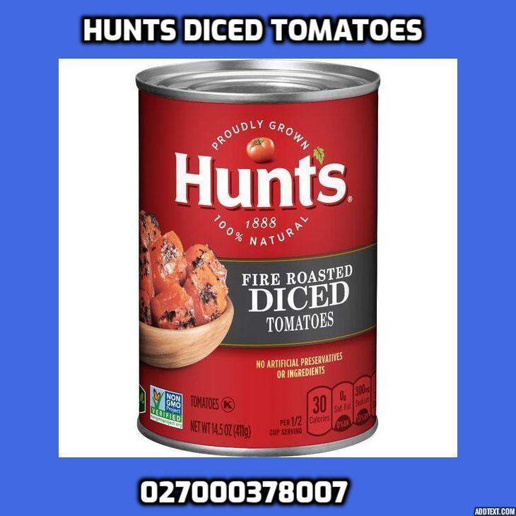 UPC 027000378007 Hunt's Fire Roasted Diced Tomatoes, 14.5 Oz.,12 Pack