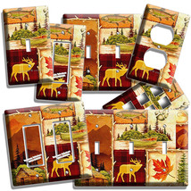 Hunting Cabin Fishing Moose Patchwork Light Switch Outlet Wall Plates Room Decor - $10.99+
