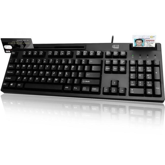 Adesso EasyTouch 630RB - Smart Card & Magnetic Stripe Reader Keyboard