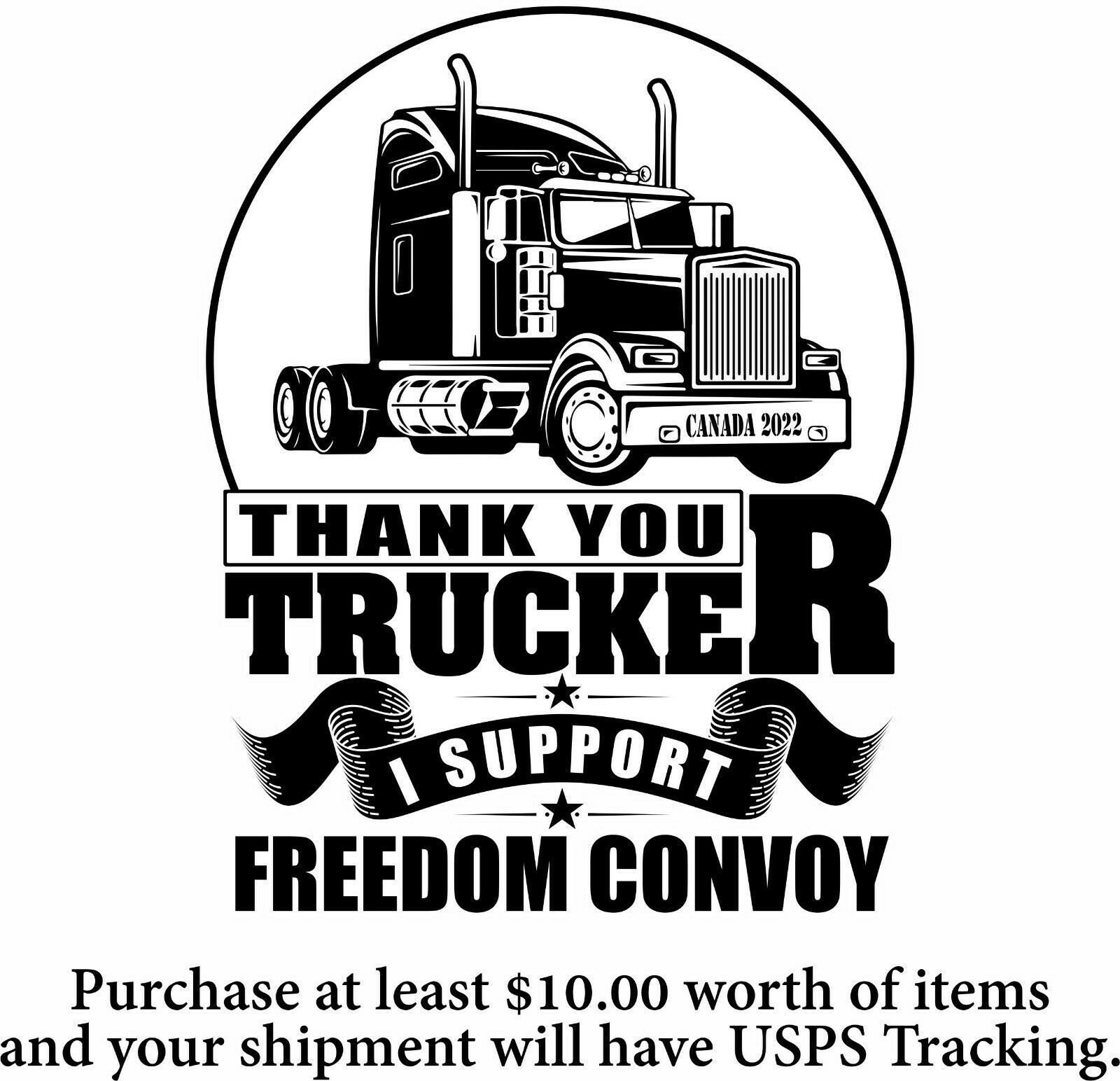 Freedom Convoy Trucker Decal Thank you Trucker Fringe Minority Window
