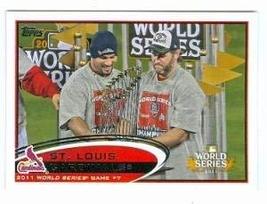 Albert Pujols and Lance Berkman baseball card (St Louis Cardinals 2011 World Ser - $4.00