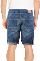Men's Distressed Denim Light Faded Wash Stretch Ripped Casual Jean Shorts image 4