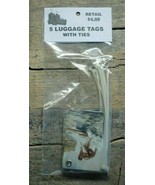 5 Package Luggage Tags With Zip Ties Carry On, Surfer Riding The Waves Tag - $7.36