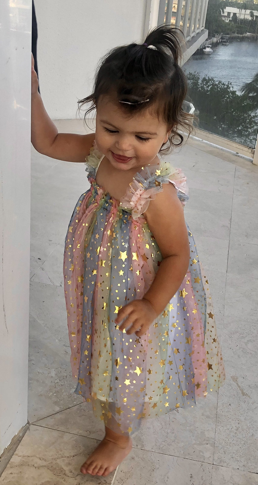 Lamuusaa Infant Baby Girls Tulle Dresses Sleeveless Ruffle Rainbow Layered Princess Dress Summer Playwear Sundress 