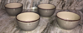 Set Of 4 Royal Norfolk 5 1/2”W Gray Swirl Stoneware Bowls-RARE-BRAND NEW-SHIP24H - $29.58