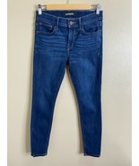 Express Jeans Womens 2 Short Medium Wash Legging Skinny Denim Blue - $12.19