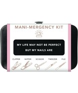 Trim Black Pink Nail Mani Emergency Grooming Kit Clippers Scissor Tweeze... - $2.00