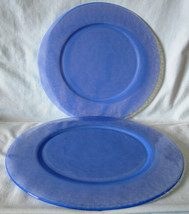 Murano Yalos Casa Italy Art Glass 12 1/4&quot; Blue Opalescent Plate Charger,... - $79.09