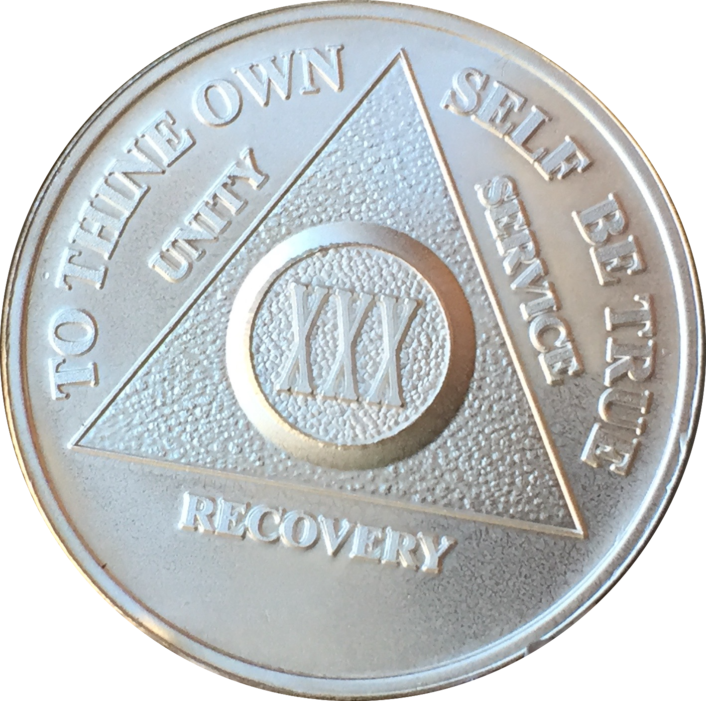 30 Year .999 Fine Silver AA Alcoholics Anonymous Medallion Chip Coin XXX