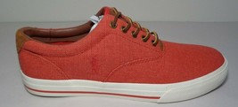 Polo Ralph Lauren Size 11.5 M VAUGHN Red Burlap Fashion Sneakers New Men... - $98.01