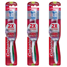 Pack of (3) New Colgate 360 Optic White Platinum Whitening Medium Toothbrush - $19.99