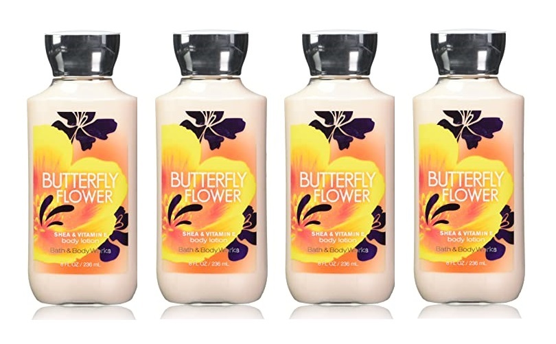 Bath & Body Works Butterfly Flower Shea & Vitamin E Body Lotion 8 oz x4