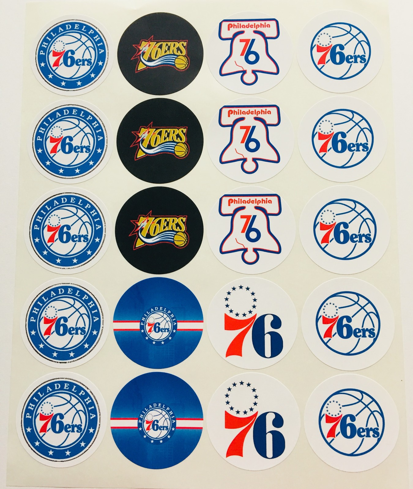 SET of 20-2/" LOS ANGELES DODGERS ADHESIVE STICKERS.Baseball Birthday Parties
