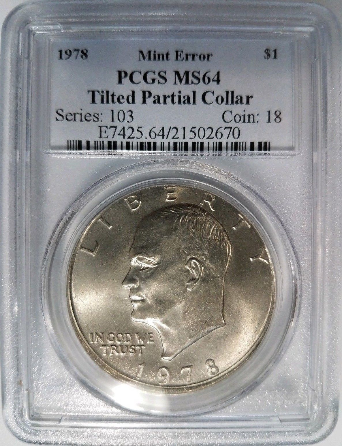 1973 Eisenhower Dollar Ike MS64 PCGS 64 Mint State