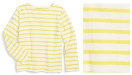 Ralph Lauren Toddler Girl&#39;s Active Yellow Striped Knit Top, Size 5 - $23.14