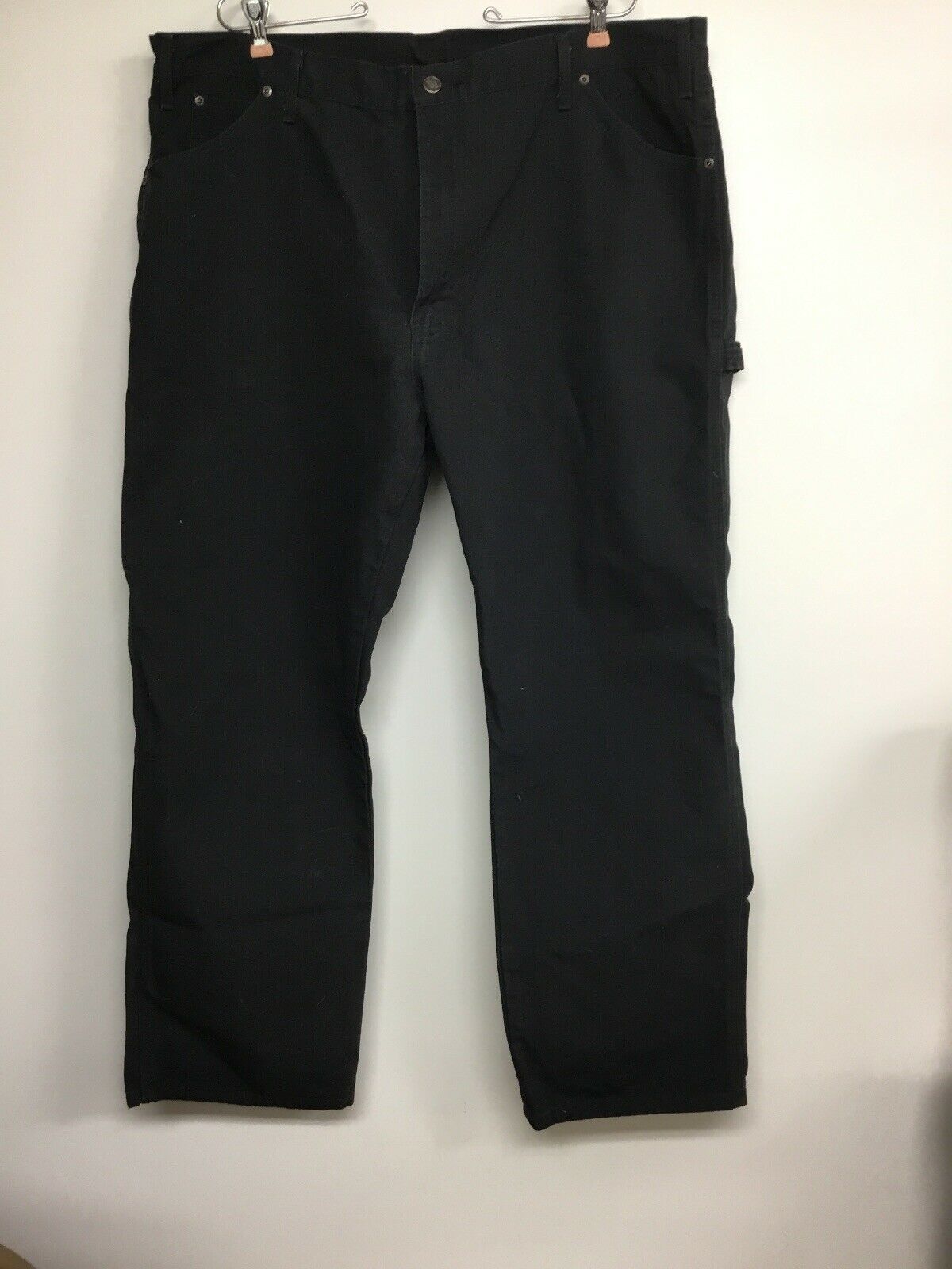 Dickies Duck Canvas 42x30 Black Relaxed Carpenter Work Pants - Pants