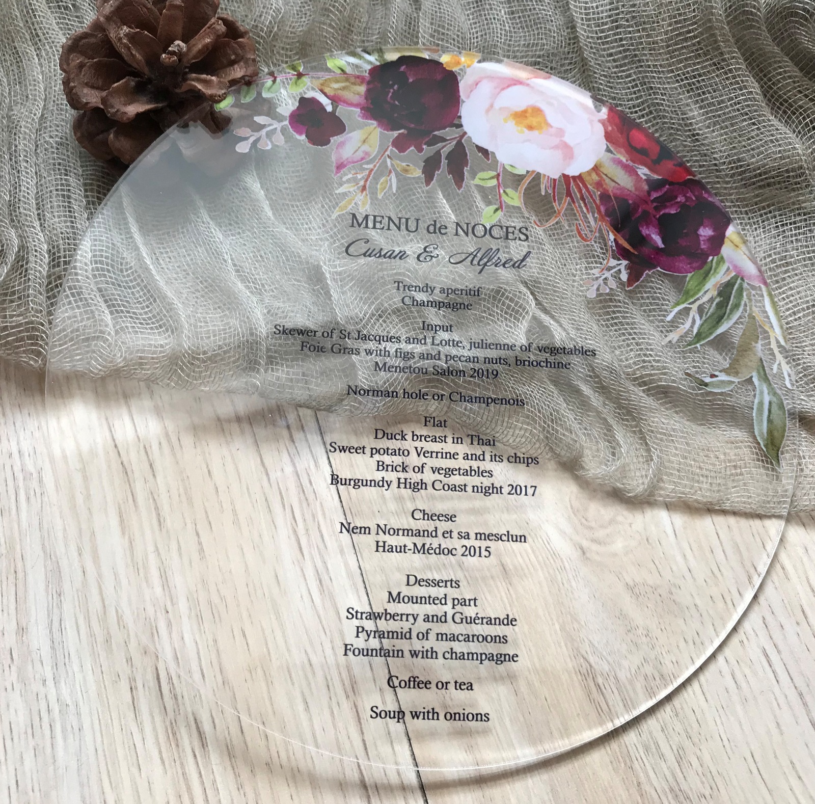 10pcs Round Acrylic Wedding Invitaitons,Custom Invitation Cards