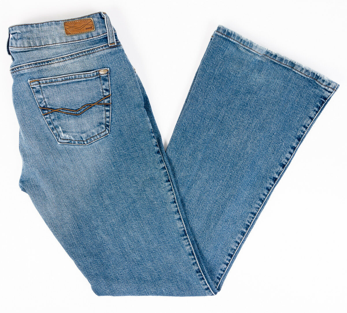 Mavi Mindy Womens Flare Leg Jeans Low Rise Medium Wash Size 28x32 - Jeans