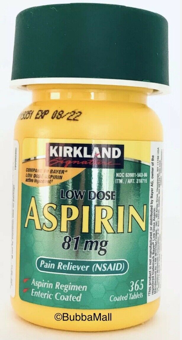 “ORIGINAL” Kirkland Signature Aspirin LOW DOSE 81mg Enteric Coated, 365