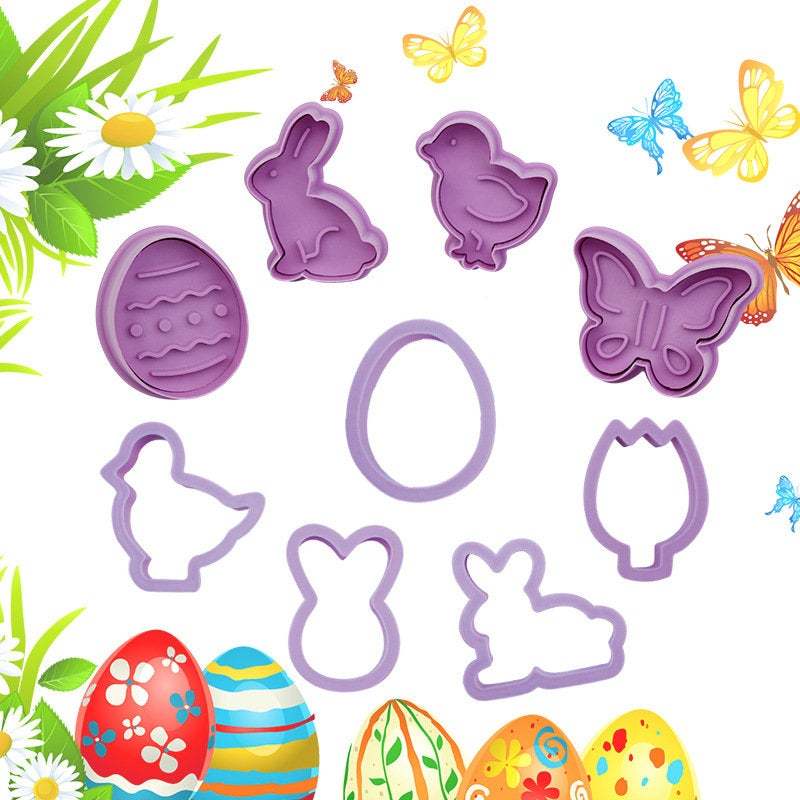 Easter cookie cutter animal biscuit mold set baking accessories