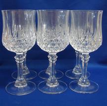 Set of 6 Longchamp Crystal Glasses Cristal d&#39;Arques  Water Wine Goblets - $18.00